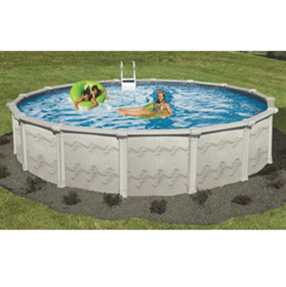 Sunsation 15' Round 54" Galvanized Steel Above Ground Pool with 8" Top Seat - PL08540015