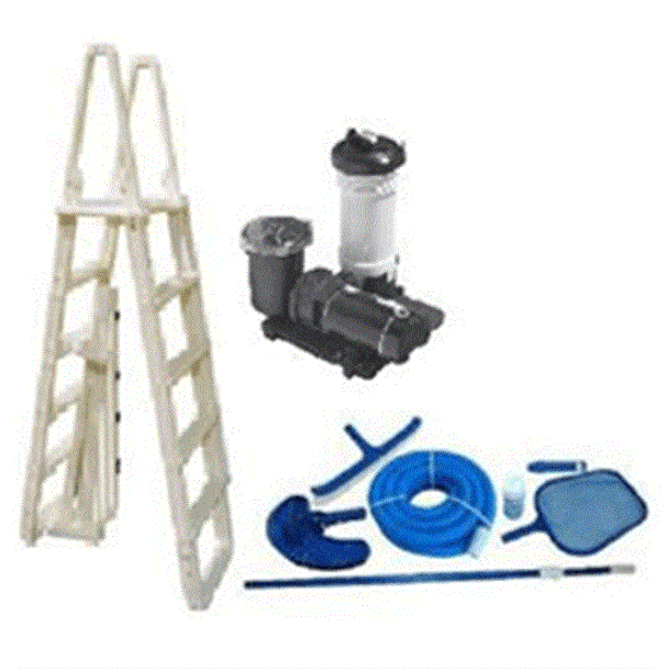 Above Ground Pool Equipment Pack for 15' x 30' Oval  Pool - Includes Large Cartridge System