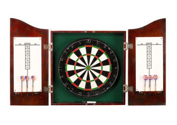 Centerpoint Bristle Dartboard and Solid Wood Cabinet - BG1041CH