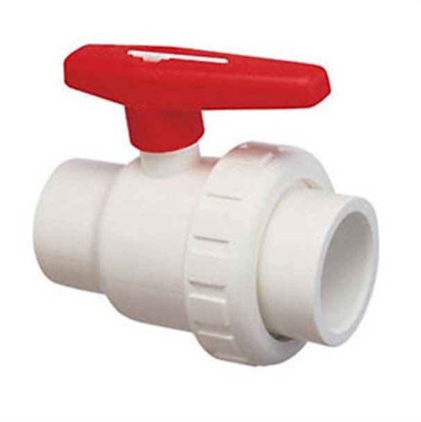 Praher 1.5" MPT x FPT Single Union Ball Valve PVC - Schedule 8