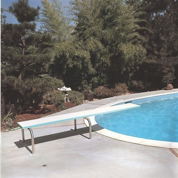SR Smith 8' Frontier IV Diving Board with U-Frame Stand White - 68-209-1582