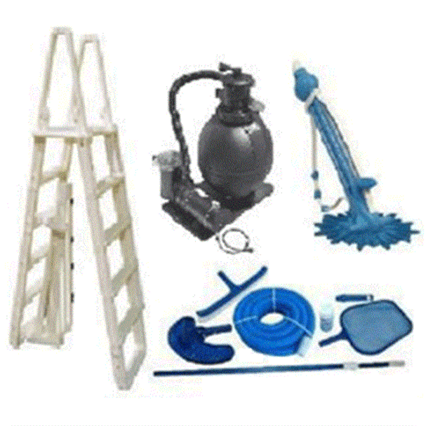 Above Ground Pool Equipment Pack for 15' x 30' Oval - Includes Large Sand System