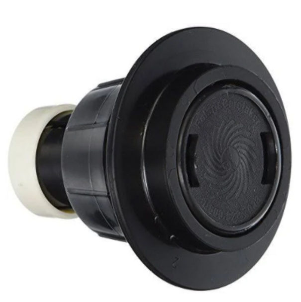 Caretaker High Flow Cleaning Head with UltraFlex 2.5" Collar & Cap for Concrete Pools - Jet Black