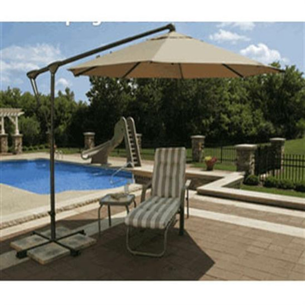 Tobago 10' Octagon Cantilever Umbrella - Stone Olefin