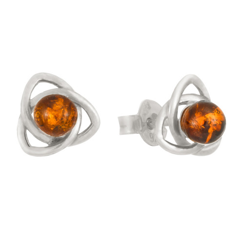 Triange Shape Silver Stud Earrings