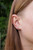 Small Fish Shape Earrings Silver/amber Colour Cognac
