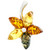 Flower Shape  Pendant Silver/amber Multicolour