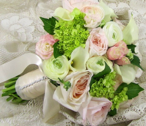 Calla Lilies, Roses, Hydrangea, & Ranunculus Bouquet