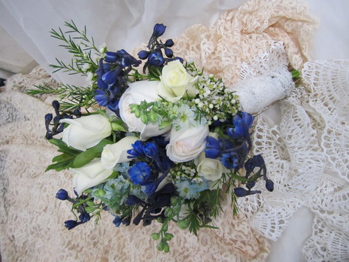 Blue & White Wildflower Bouquet