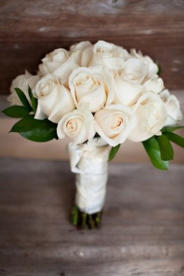 Antique White Rose Bouquet