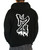 Back of hoodie with big Zigfin logo.