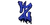 Blue Zigfin logo sticker close up.