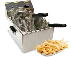 Countertop Commercial Electric Deep Fryer with 2 Baskets