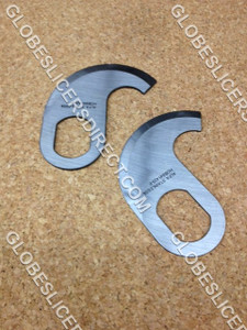 Set Of 2 Closed End Stainless Steel knives (14" Bowl) For Hobart Buffalo Chopper