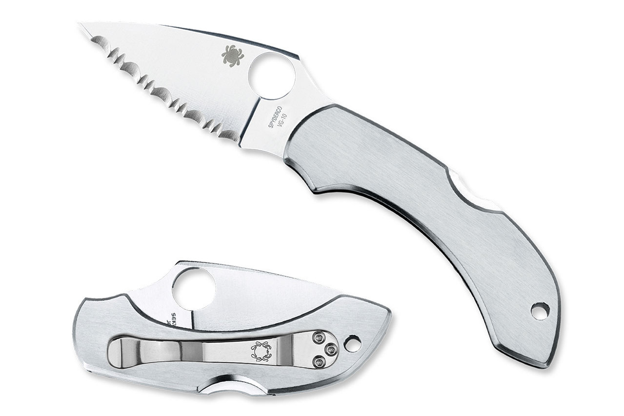 Spyderco C28S Dragonfly Stainless Steel Fully Serrated