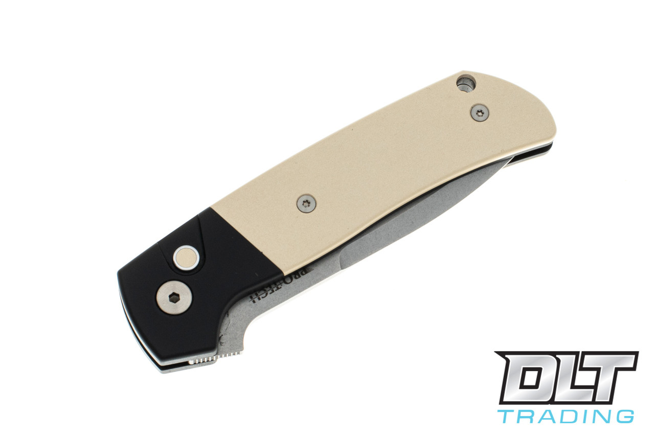 Pro-Tech Terzuola ATCF - Tuxedo Handle - Stonewashed Blade - DLT