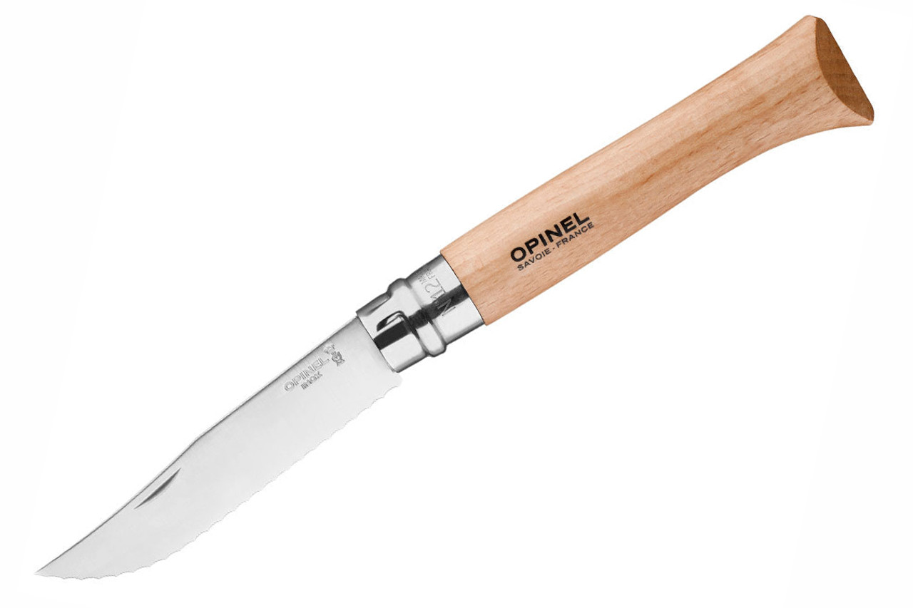 Opinel No 12 - Serrated Camp Knife - Beech - Stainless Steel - DLT