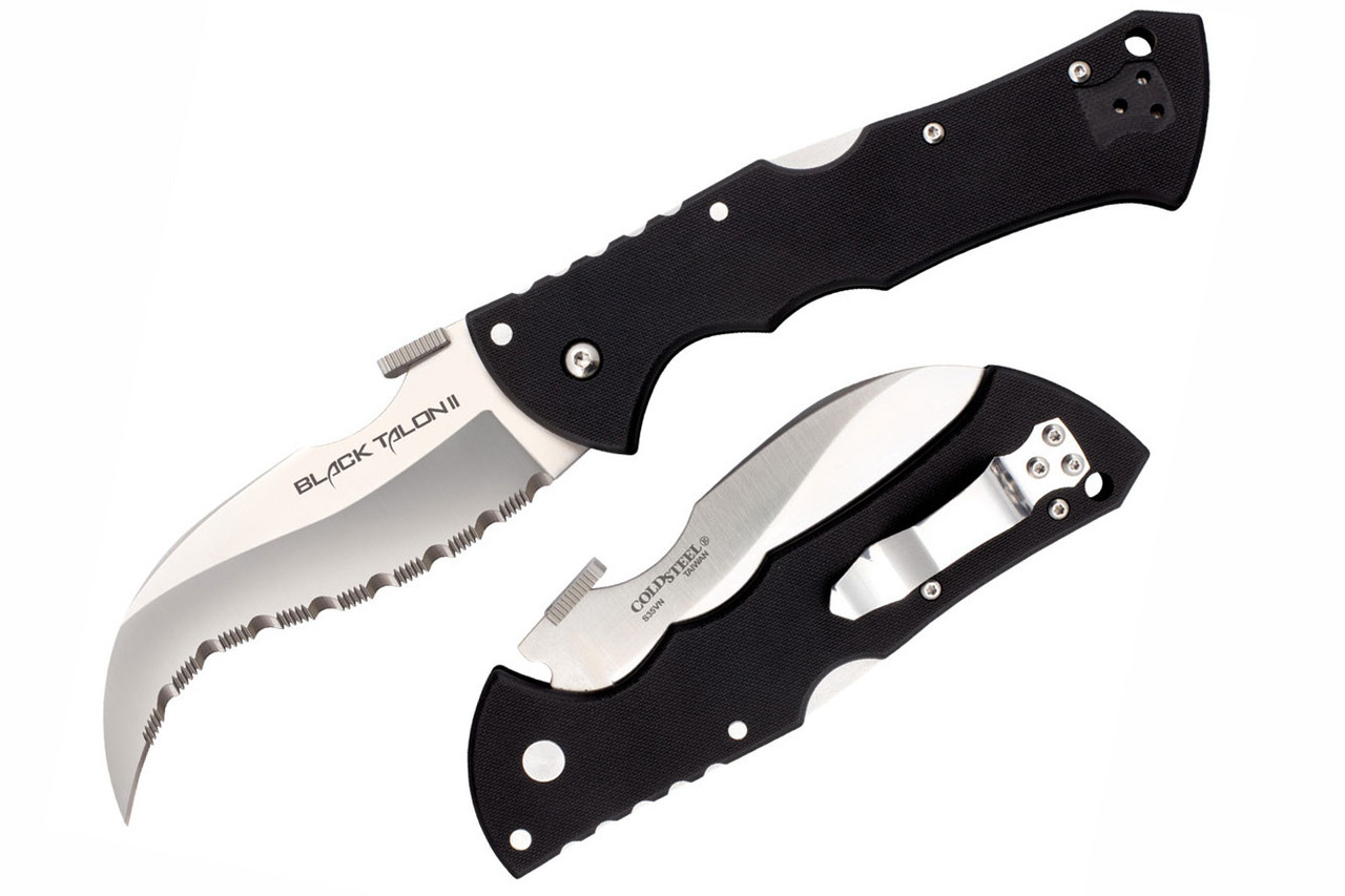 【極稀少】Rebuild by Needles 背面ダブルTALONジップ M Cold Steel 22BS Black Talon II - Fully Serrated - DLT Trading