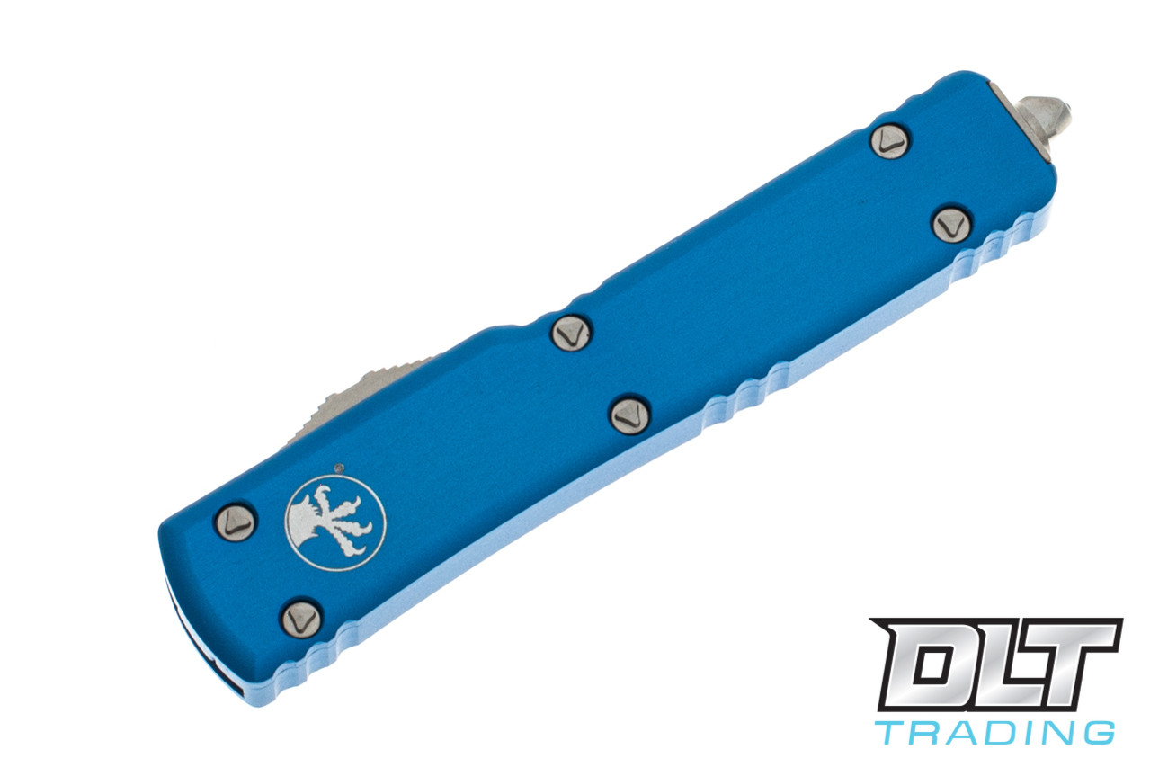 Microtech UTX-70 D/E - Blue Handle - Stonewashed Blade