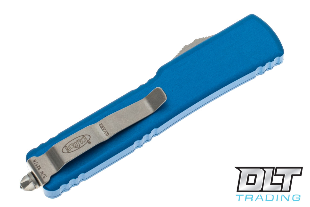 Microtech UTX-70 D/E - Blue Handle - Stonewashed Blade
