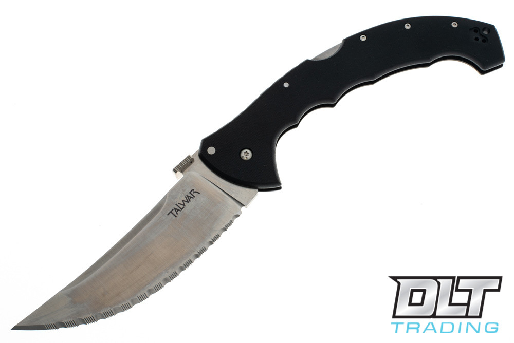 Cold Steel Talwar Lockback Messer – Serrated (gezahnte Klinge), Robustes Outdoormesser