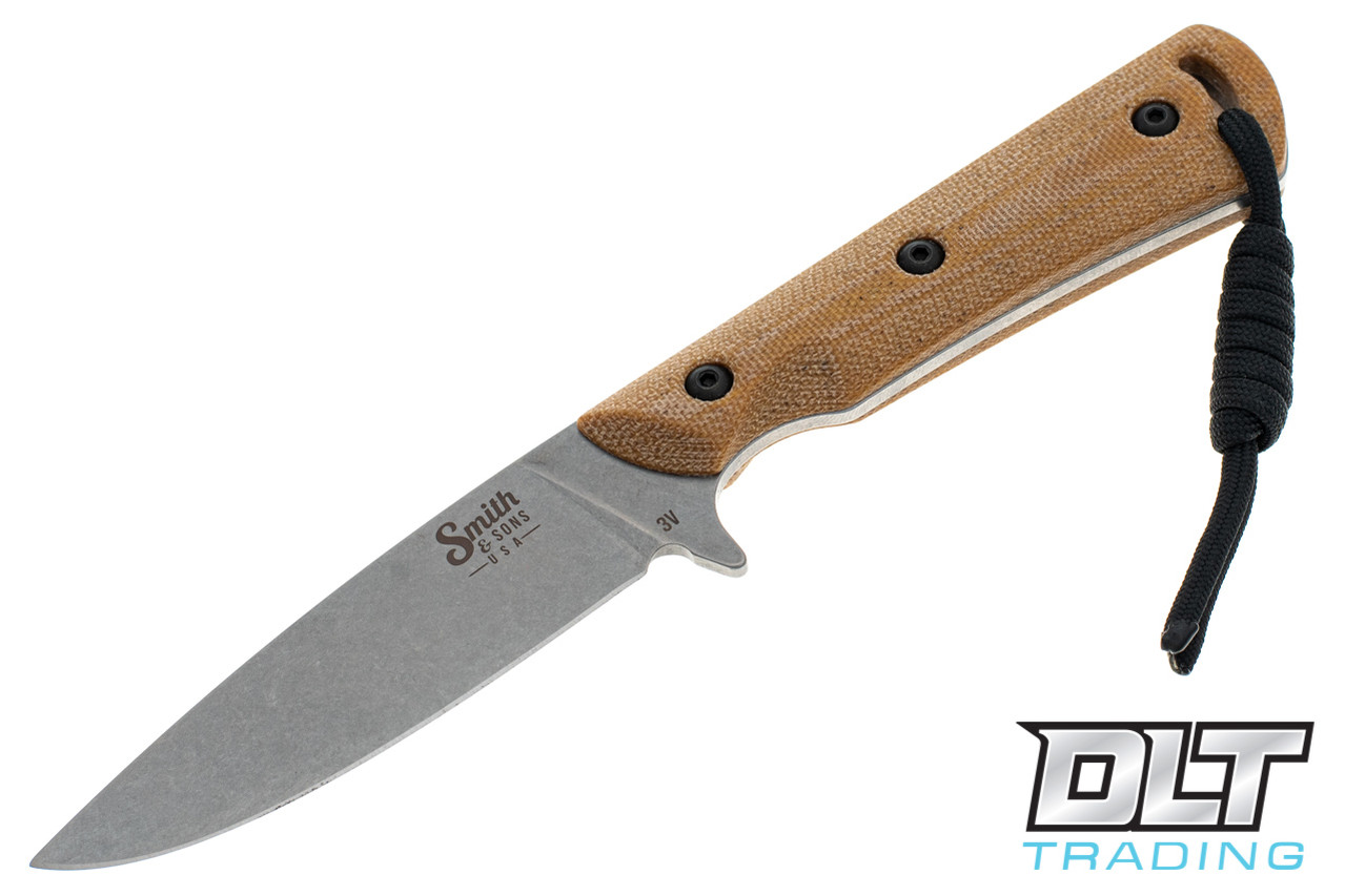 Smith & Sons Comanche Bushcraft 3V - Natural Canvas Micarta