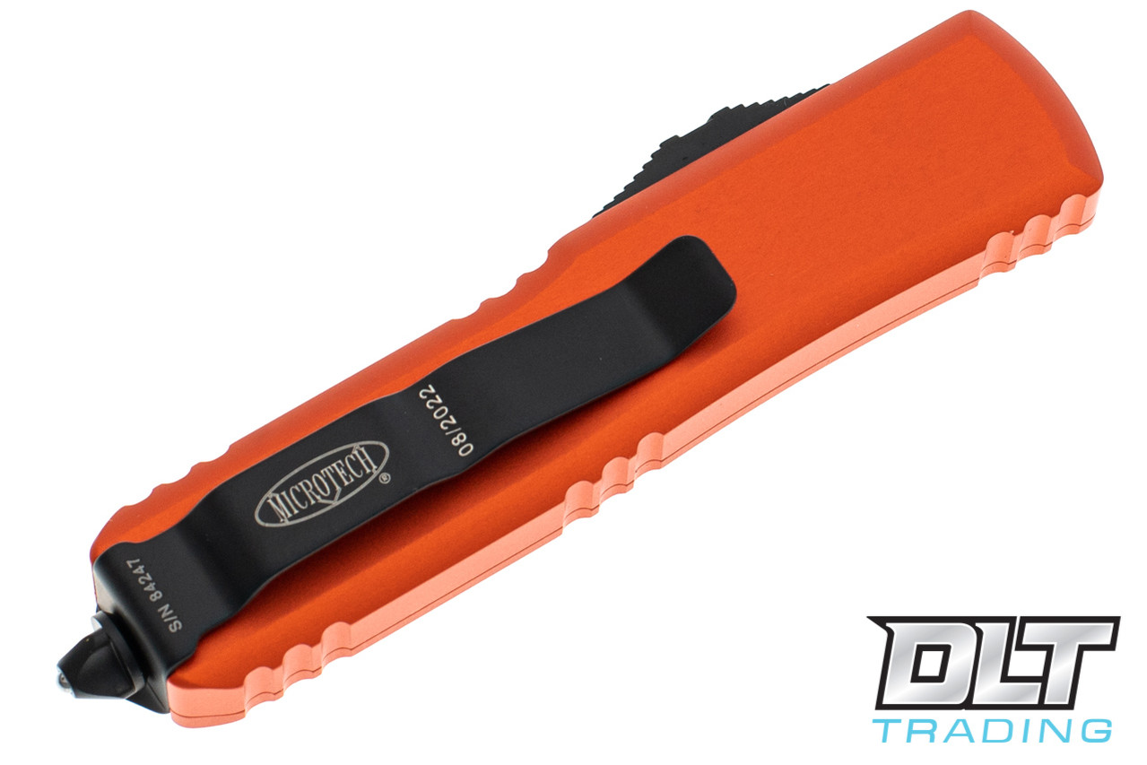 Microtech UTX-85 D/E - Orange Handle - Black Blade