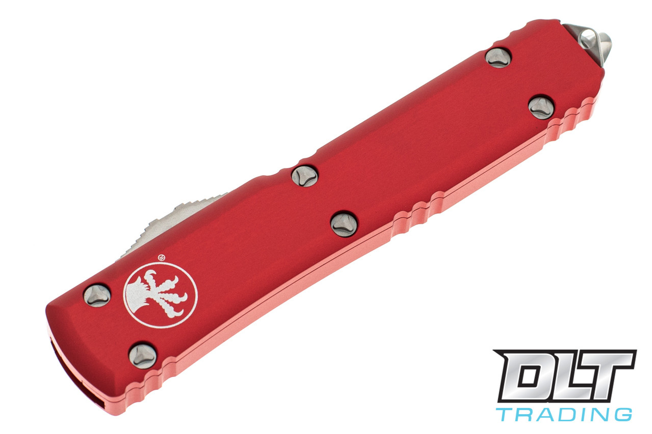 Microtech Ultratech Spartan - Red Handle - Stonewashed Blade