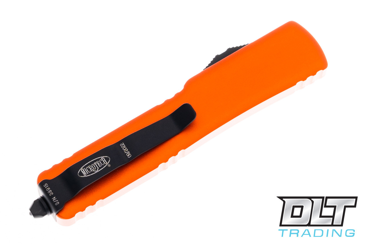 Microtech UTX-70 D/E - Orange Handle - Black Blade