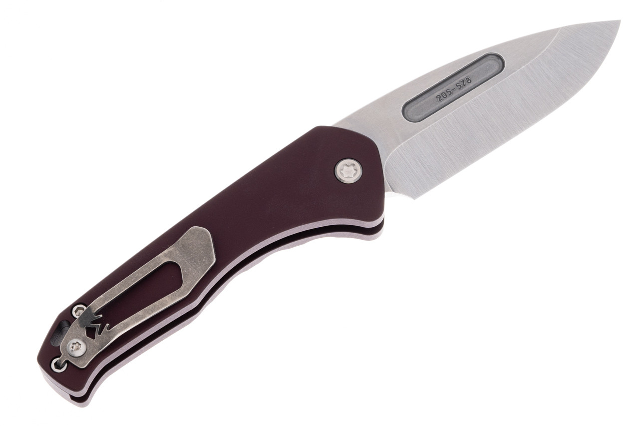 Medford Praetorian Swift Drop Point Tumbled S35VN Red Aluminum DLT