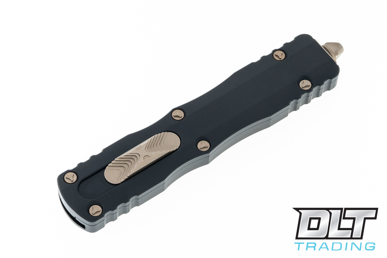★(黒狗皐羅！)ディープカラーハックマナイト9ミリブレス②(SA~SA+) Microtech 227-13 Dirac Delta D/E - Black Handle - Bronze Blade