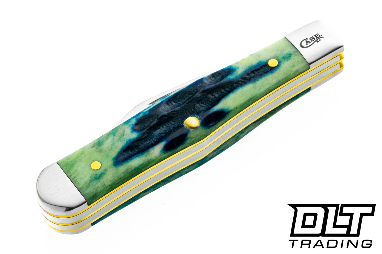 Case Small Swell Center Jack - Deep Canyon Hunter Green Jig Bone