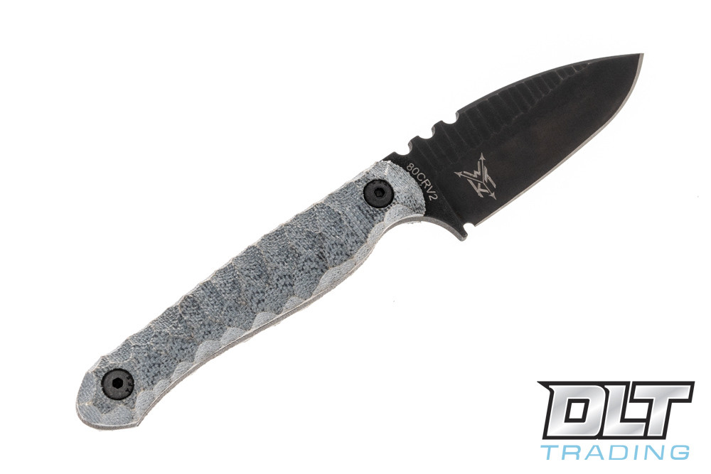 Wachtman Eddy 2 - Black Micarta - Stone Textured - DLT Trading