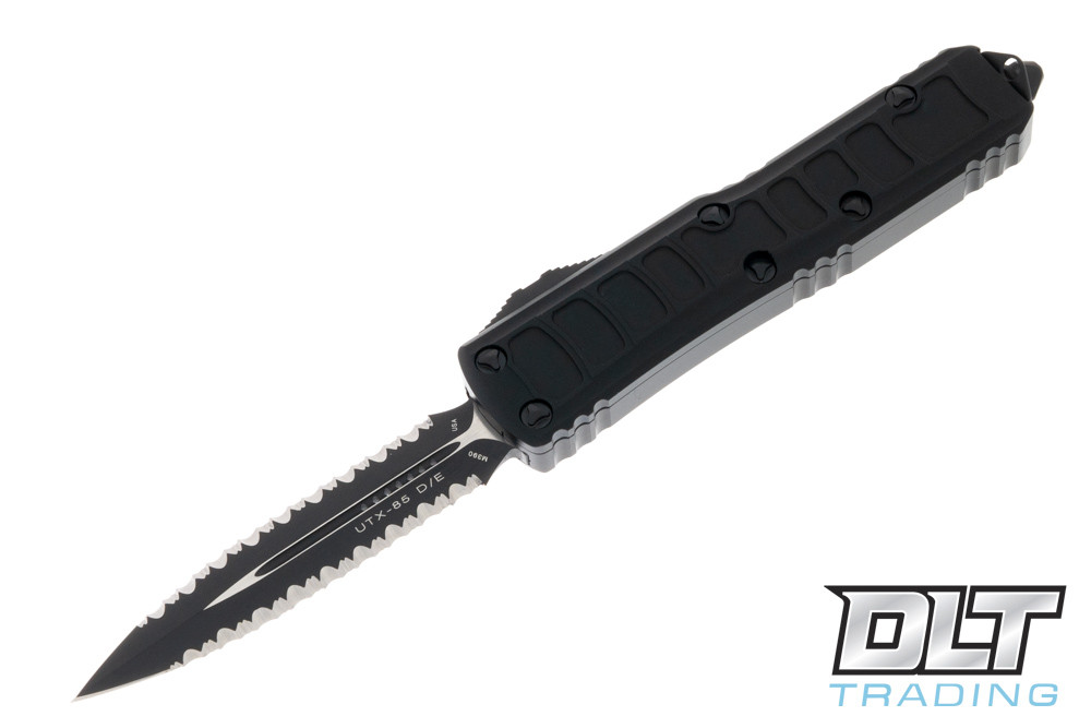 Microtech UTX-85 D/E - Black Handle - Black Blade