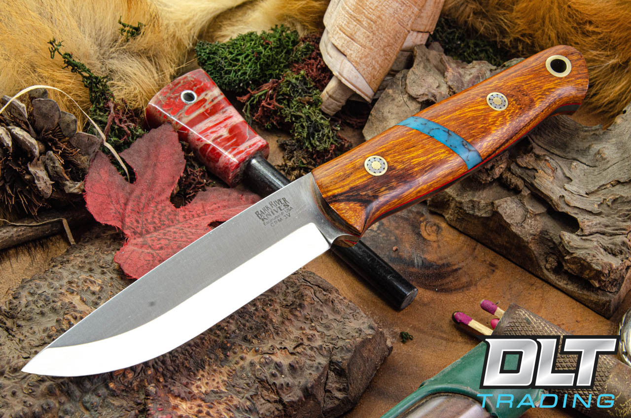 Bark River Bushcrafter II Desert Ironwood - Turquoise Spacer - Red