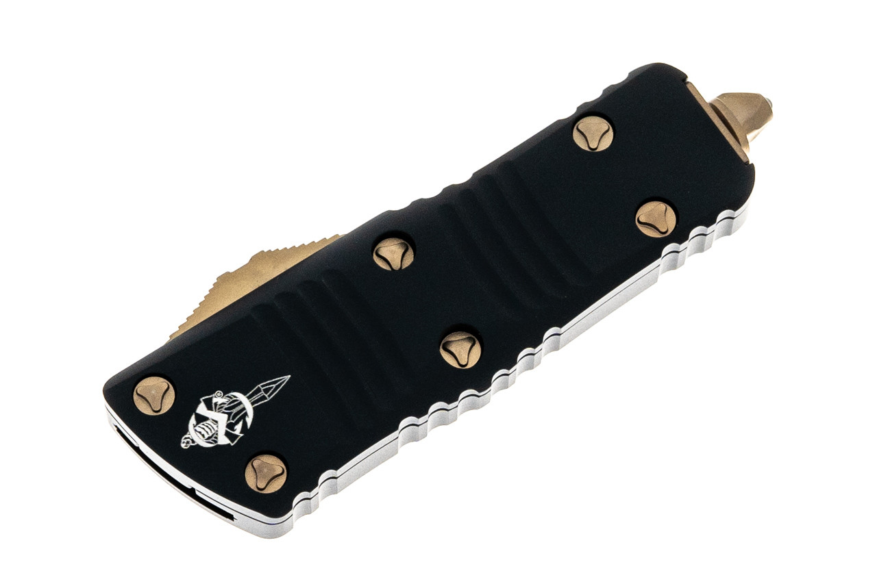 MIMIDON3000　 Microtech 819-13S Mini Troodon Hellhound - Black Handle - Bronze