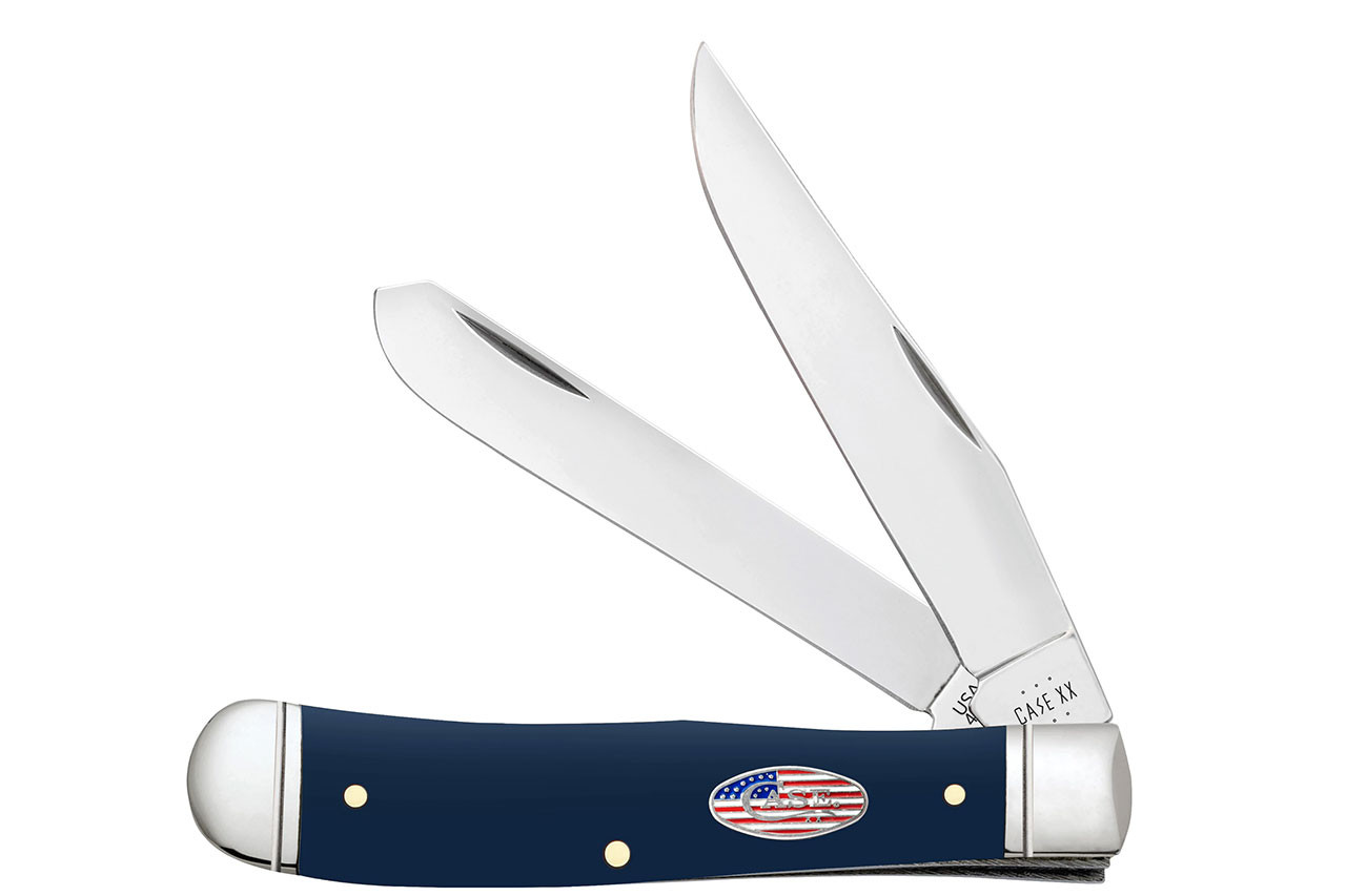 Case Smooth Trapper - Synthetic Navy Blue with Cigar Box - DLT Trading