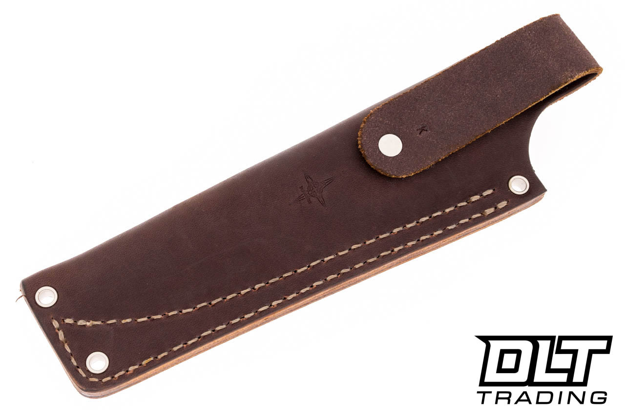 LT Wright Jet 3V - Flat Ground - Natural Micarta- Red Liners