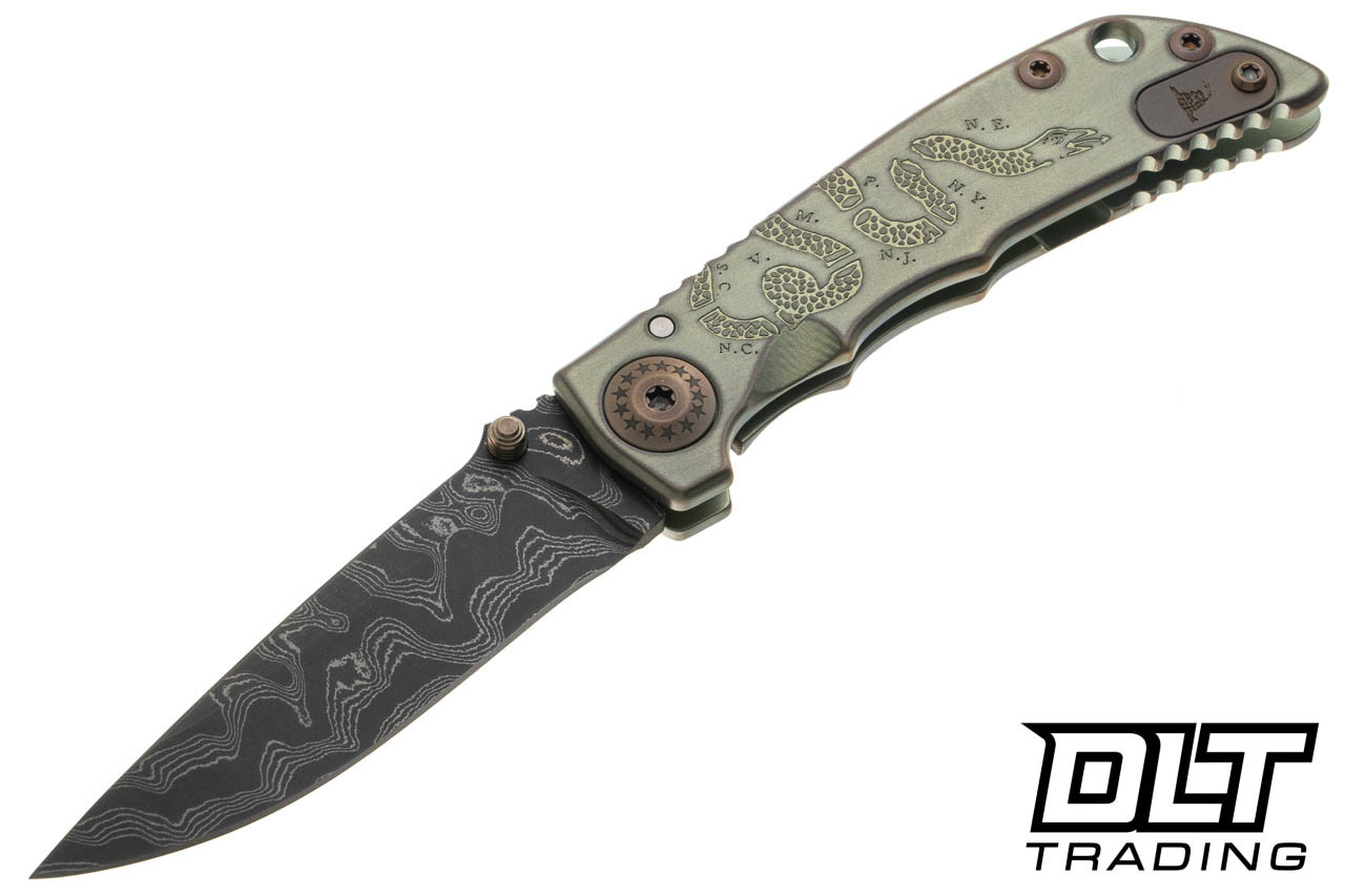 Spartan Blades Harsey Folder 3.25 - Join or Die - Damascus Blade