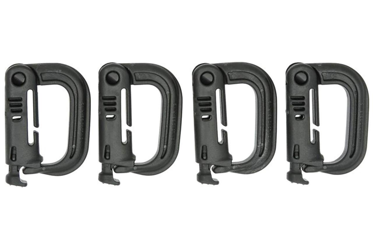 Maxpedition Grimloc Locking D-Ring - 4 Pack - Black - DLT Trading