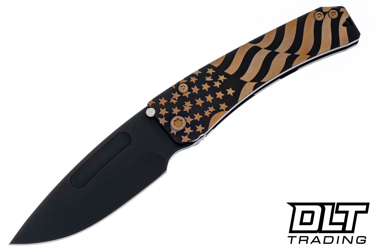 Medford Slim Midi Marauder Drop Point - PVD S90V - PVD Ghost Flag
