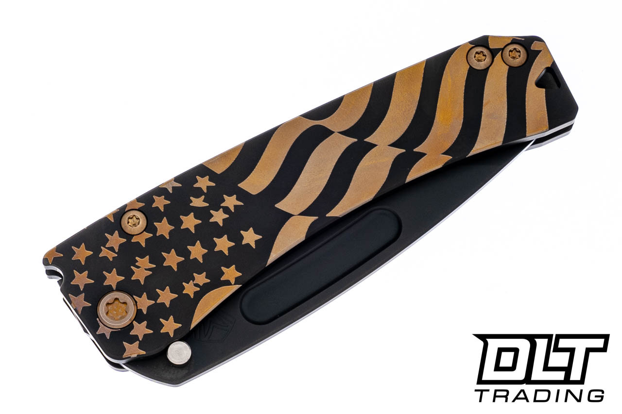 Medford Slim Midi Marauder Drop Point - PVD S90V - PVD Ghost Flag