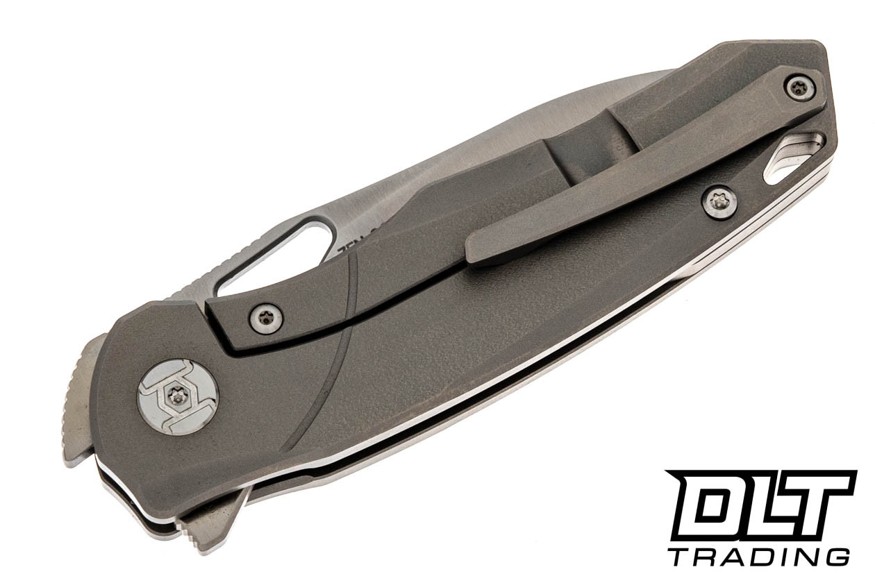 Kunwu Zen Compact Elmax - Titanium - Timascus Pivot - DLT Trading