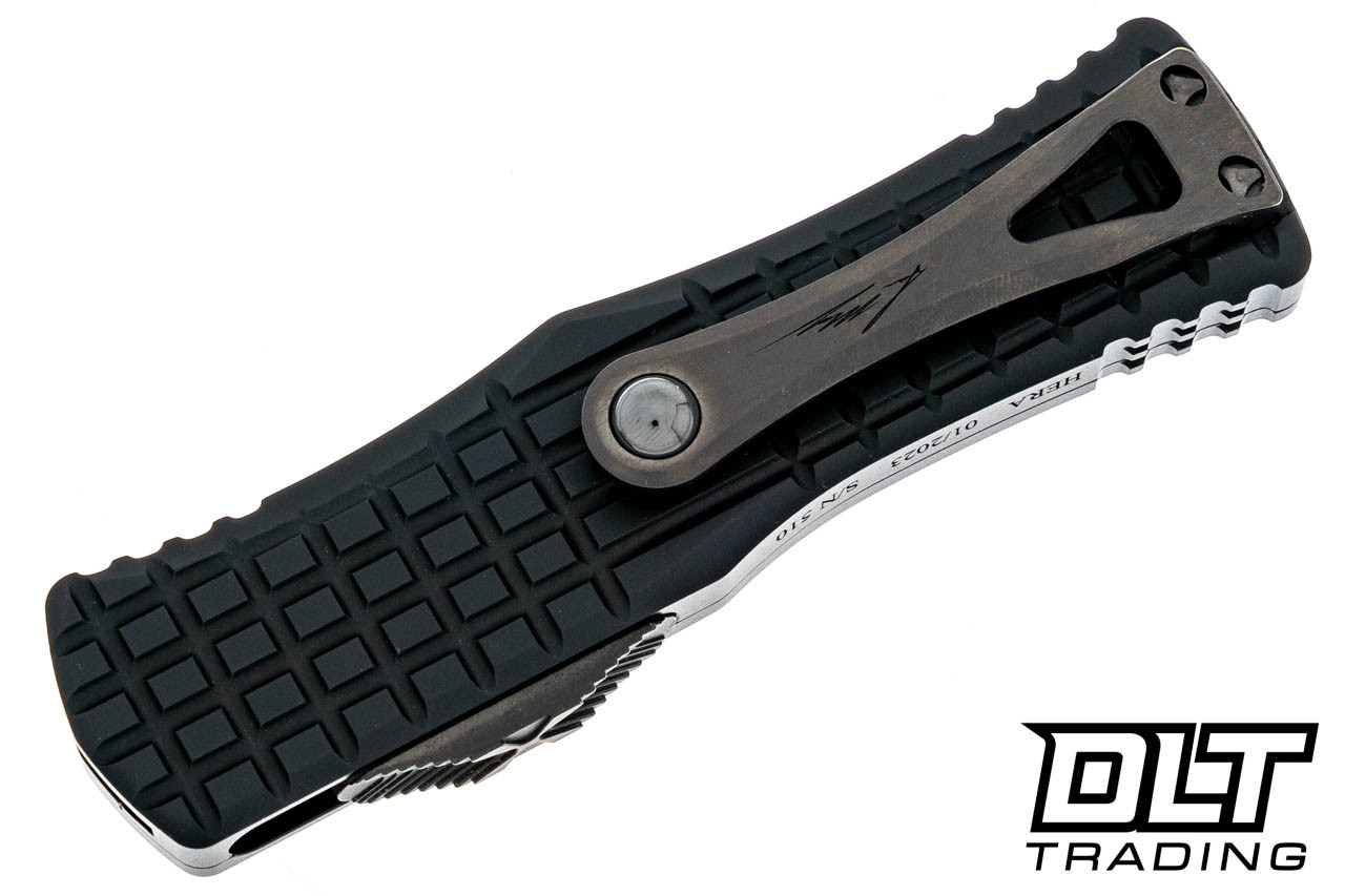 Microtech 919-1DLCTFRSH Hera Hellhound - Black Frag Handle - DLC