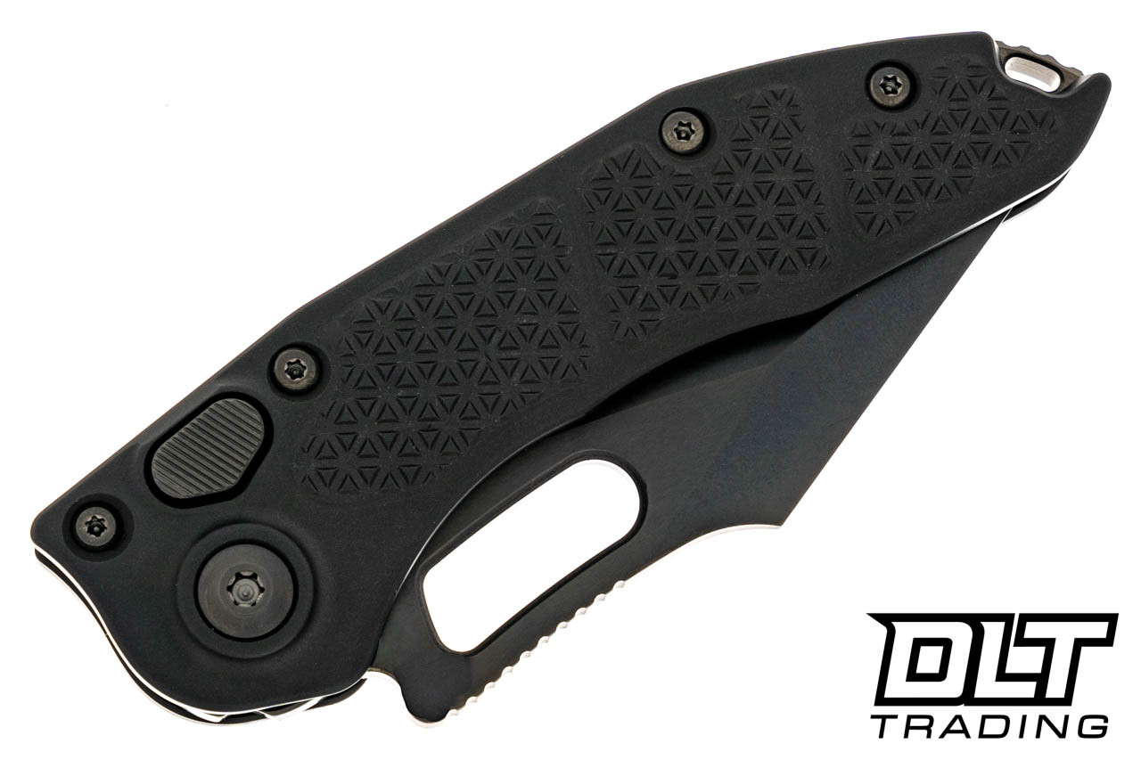Microtech 169-1DLCTSH Stitch S/E Shadow - Black Handle - Black DLC