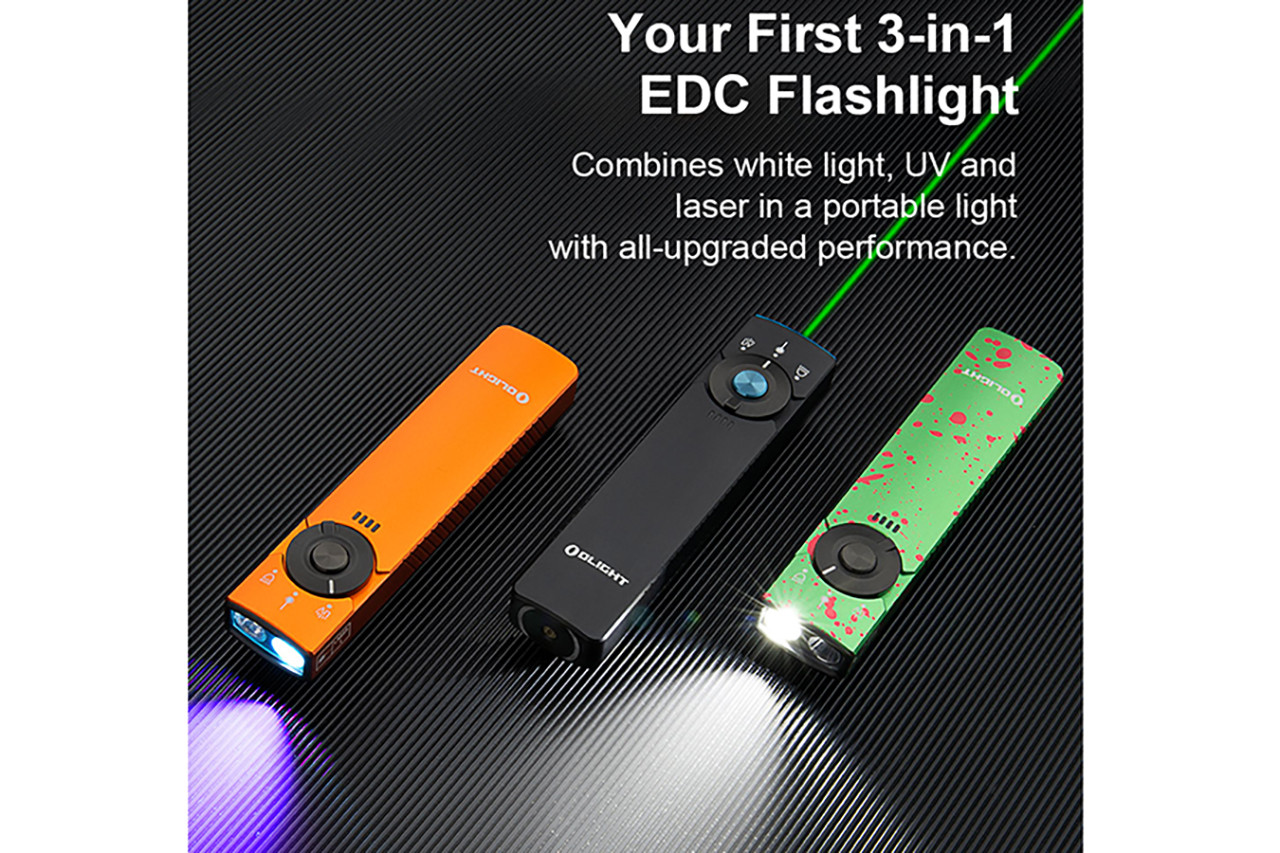 Olight Arkfeld Pro - Zombie Green - Cool White - UV & Green Laser