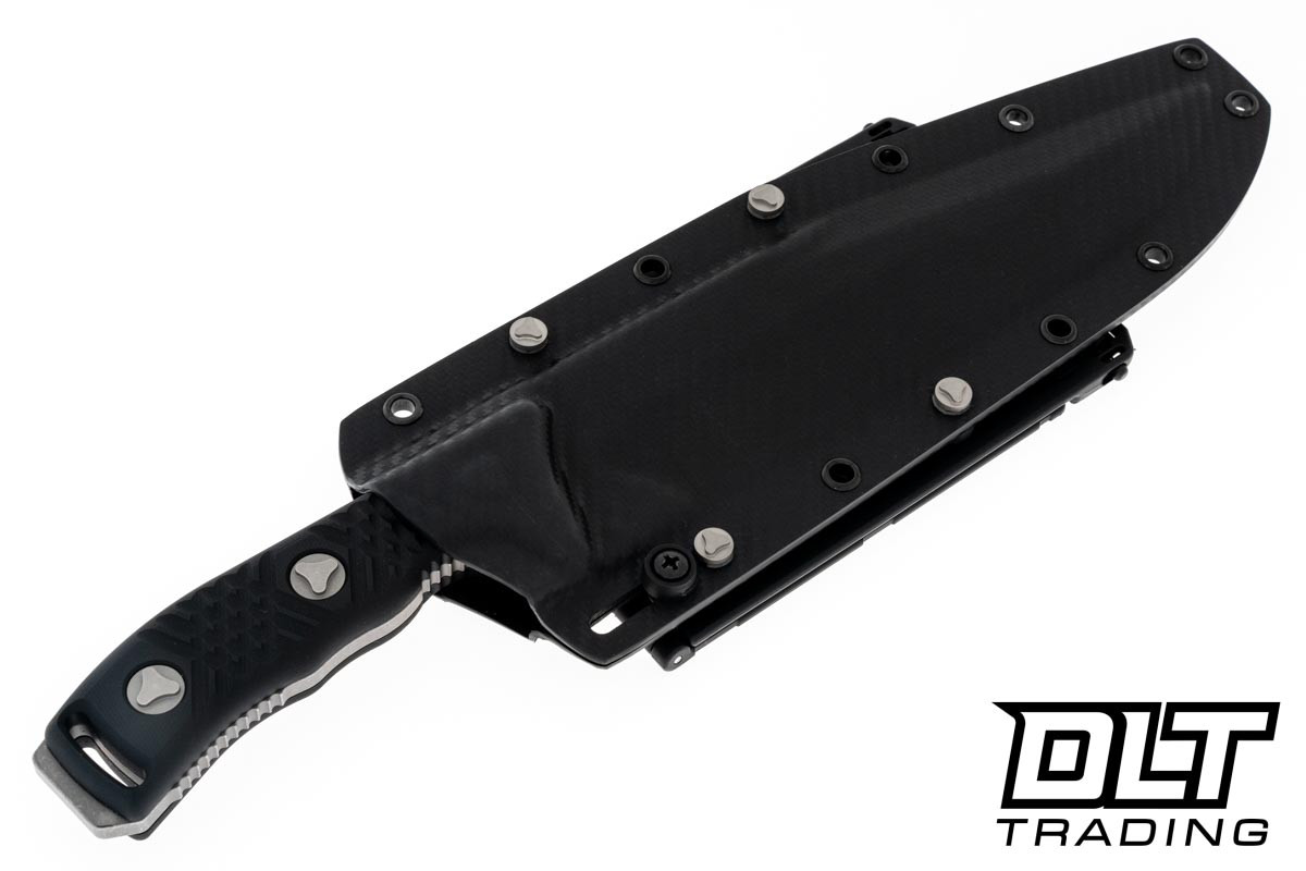 Microtech 104-12AP Arbiter - Black G-10 - Apocalyptic Blade - DLT