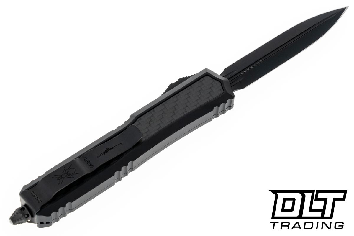 Microtech 206-1DLCTCFISH Makora D/E Shadow - Black Handle - Carbon