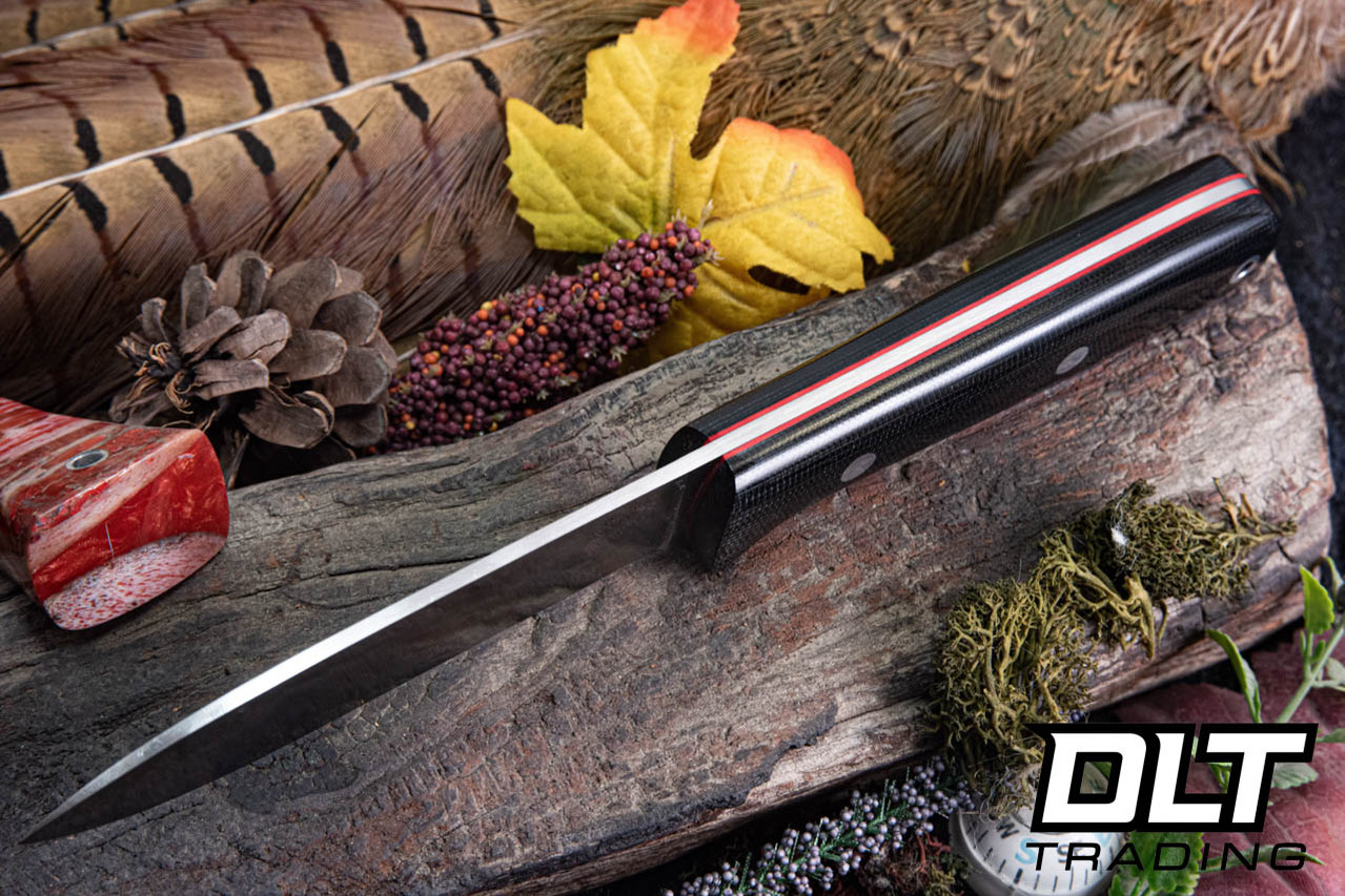 Bark River Kephart 4 3V Black Canvas Micarta - Red Liners