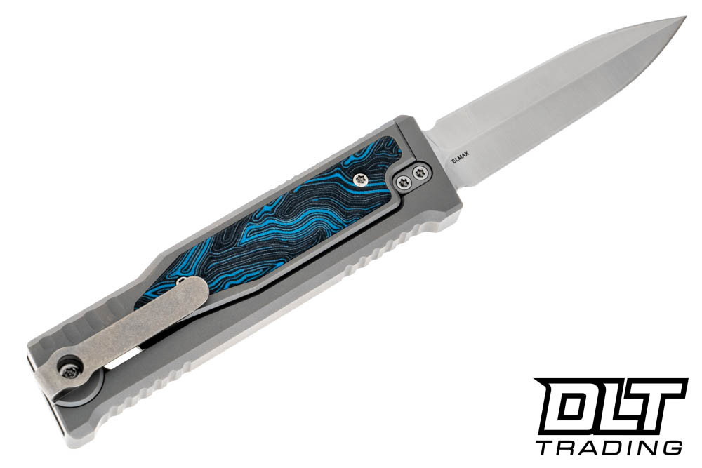 Reate EXO-M Elmax DE - Blue & Black Damascus G-10 - DLT Trading